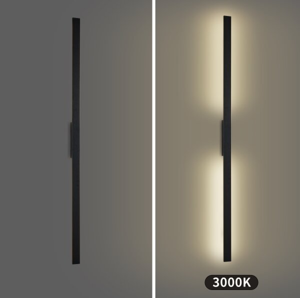 BRILAGI - Aplica LED LUNA pentru exterior, 30W, 230V, 3000K, IP65, 150 cm, negru, CRI 90