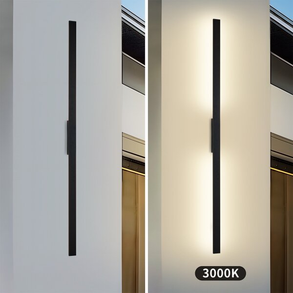 BRILAGI - Aplica LED LUNA pentru exterior, 30W, 230V, 3000K, IP65, 150 cm, negru, CRI 90