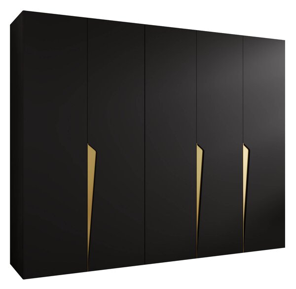 Dulap Hartford 606Negru, Auriu, 20x25x5cm, Uși dulapUși dulap: Cu balamale
