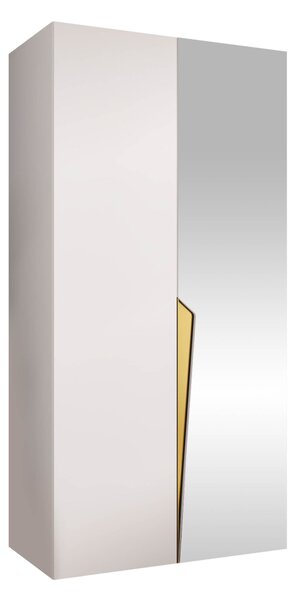 Dulap Hartford 608Alb, Auriu, 20x10x5cm, Uși dulapUși dulap: Cu balamale