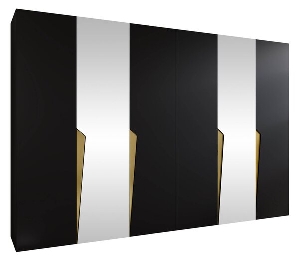 Dulap Hartford 612Negru, Auriu, 20x30x5cm, Uși dulapUși dulap: Cu balamale