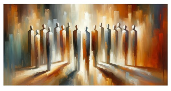 Tablou figuri abstracte în lumină
