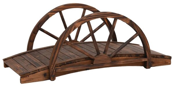 Pod de grădină jumătate de roată 99x50x38 cm lemn masiv brad