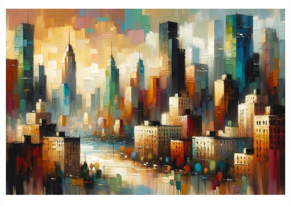 Tablou peisaj urban modern