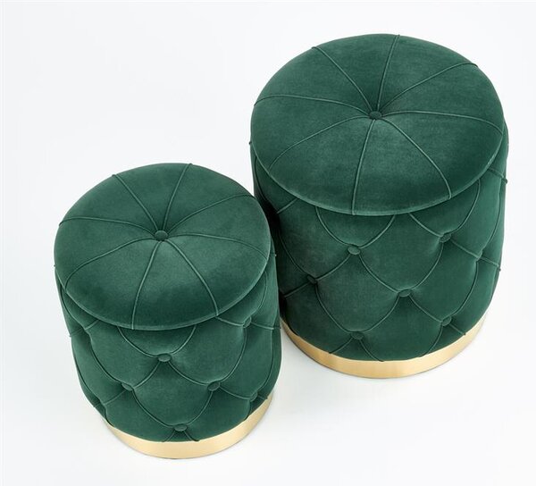Set 2 buc. taburete Phillis (verde închis). 1008087
