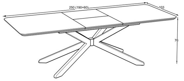 Masa extensibila din Mdf Travertin,Noe