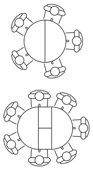 Masa extensibila bucatarie/living rotunda 95 *95 cm Travertin,Ultra