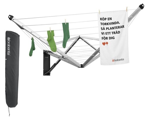 Uscător de rufe pentru grădină/de perete WallFix 24m – Brabantia