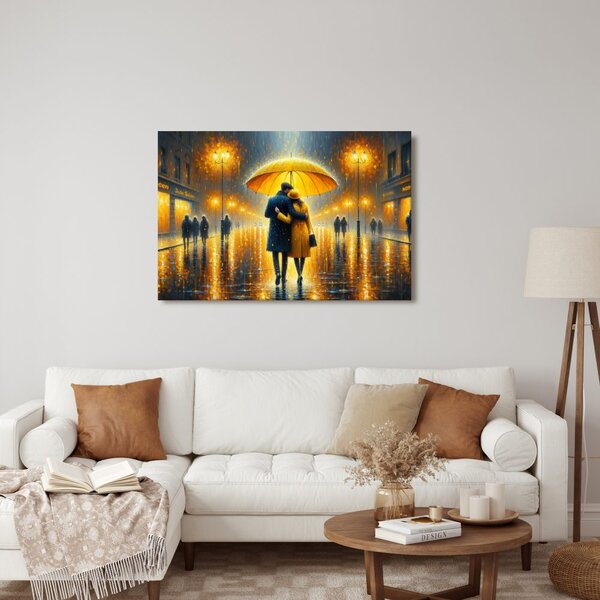 Tablou romantism sub umbrelă