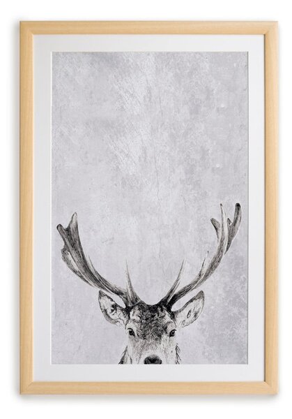 Tablou cu ramă pentru perete Surdic Deer, 35 x 45 cm