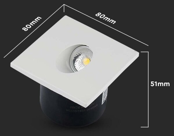 Corp de iluminat LED pentru scări LED/3W/230V 4000K alb