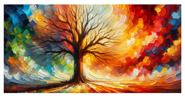 Tablou arborele vieții viselor colorat