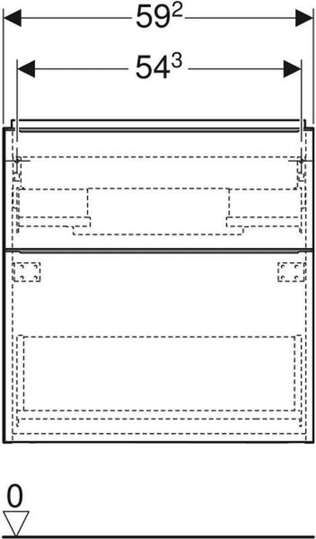 Geberit iCon dulap 59.2x47.6x61.5 cm sub chiuveta pe perete lavă 502.303.JK.1