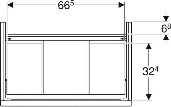 Geberit iCon dulap 74x47.6x61.5 cm sub chiuveta pe perete lavă 502.304.JK.1