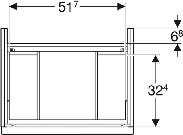 Geberit iCon dulap 59.2x47.6x61.5 cm sub chiuveta pe perete lavă 502.303.JK.1