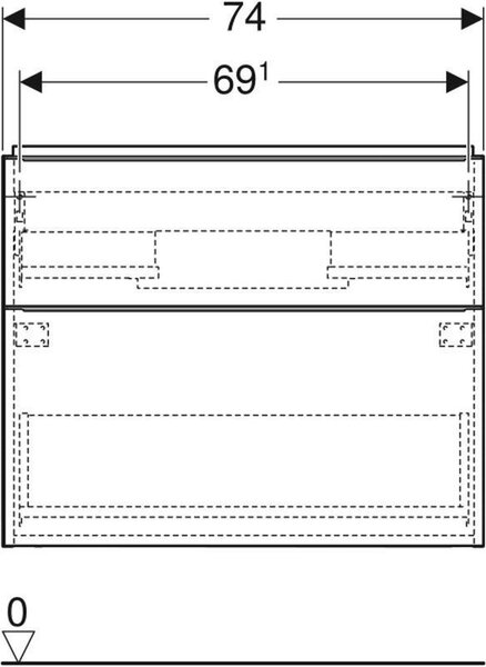 Geberit iCon dulap 74x47.6x61.5 cm sub chiuveta pe perete lavă 502.304.JK.1
