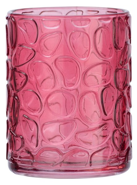 Suport sticlă pentru periuțe de dinți Wenko Vetro Foglia, roz fucsia