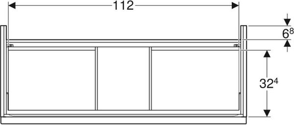 Geberit iCon dulap 118.4x47.6x61.5 cm sub chiuveta pe perete alb 502.306.01.3