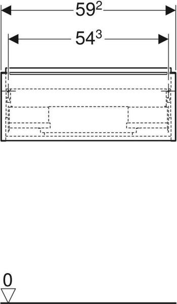 Geberit iCon dulap 59.2x47.6x24.7 cm sub chiuveta pe perete alb-crom 502.310.01.2