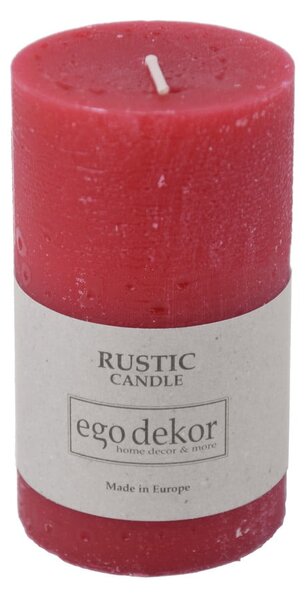 Lumânare Rustic candles by Ego dekor Rust, durată ardere 38 h, roșu