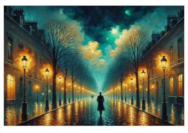 Tablou plimbare nocturnă sub stele