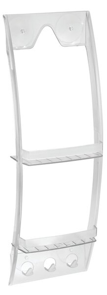 Suport suspendat transparent pentru baie iDesign, 23 x 73 cm
