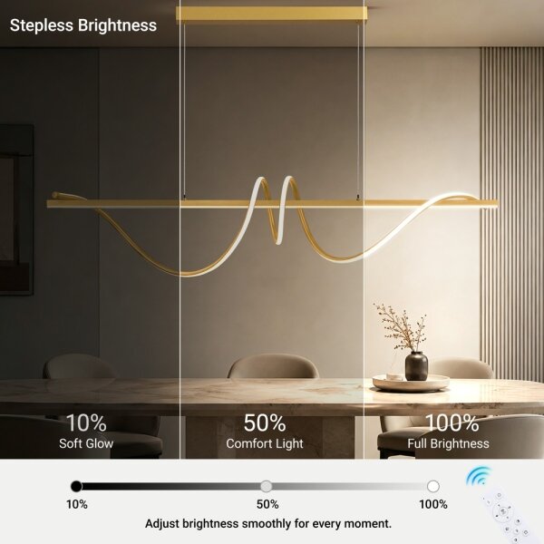 BRILAGI - Lustra LED reglabilă pe cablu SIGNATURE LED/50W/230V 120 cm aurie + telecomandă