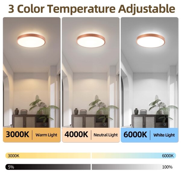 BRILAGI - Corp de iluminat LED reglabil GLASS POOL DOUBLE LED/48W/230V 40 cm finisaj cupru + telecomandă