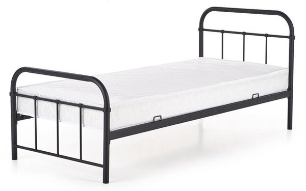 Pat de o persoană 90 cm Lashell 90 (fără saltea) (negru). 1039454