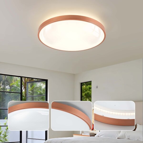 BRILAGI - Corp de iluminat LED reglabil GLASS POOL DOUBLE LED/60W/230V 50 cm cu finisaj cupru + telecomandă
