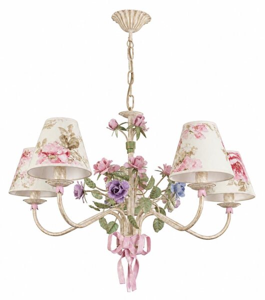 BRILAGI - Lustru pe lanț ROMANCE 5xE14/40W/230V multicolor/bej/patină