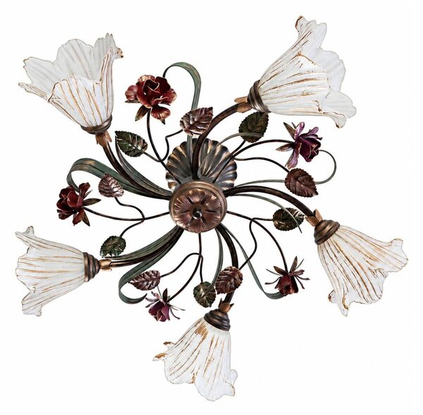 BRILAGI - lustră aplicată ROSE FLOWER 5xE14/40W/230V bronz/patină