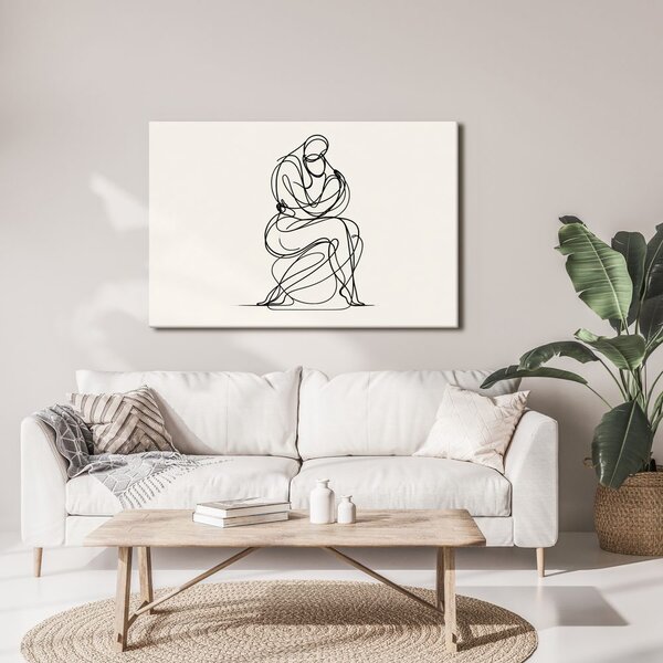 Tablou desen minimalist al unei figuri