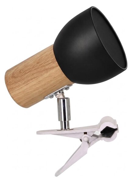 Spot-Light - Lampă cu clemă SVENDA 1xE27/60W/230V stejar/negru