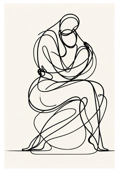 Tablou linii abstracte în repaus