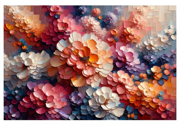 Tablou armonie florală multicoloră