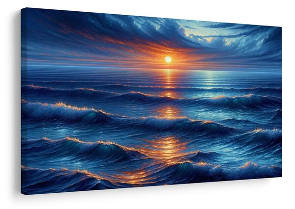 Tablou apus de soare peste ocean