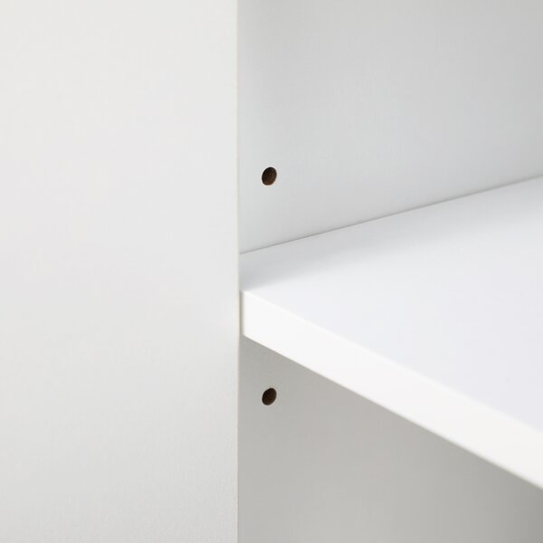 HOMCOM Bufet Modern cu 12 Rafturi, PAL, pentru Bucătărie, Sufragerie, Hol, 120x35x85 cm, Alb, Spațiu Amplu de Depozitare | Aosom Romania