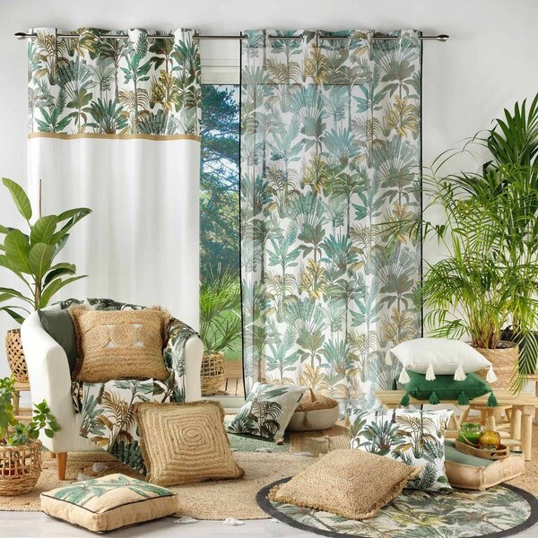 Draperie verde/crem 140x240 cm Balinesia – douceur d'intérieur