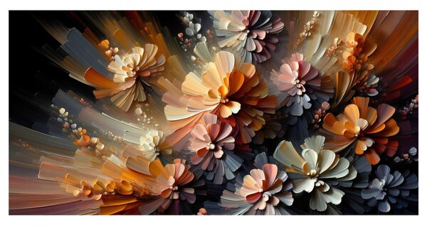 Tablou explozii florale abstracte