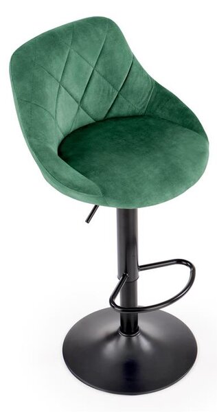 Scaun tip bar Henrietta (verde închis + negru). 1039558