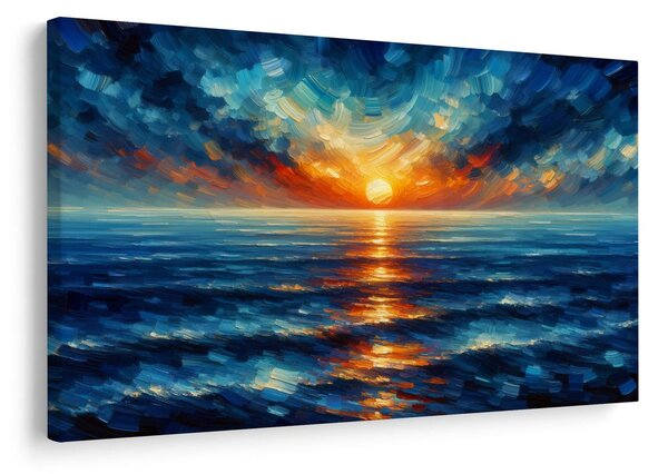 Tablou apus de soare peste ocean