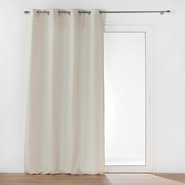 Draperie bej termoizolantă din microfibră 135x260 cm Micropolar – douceur d'intérieur