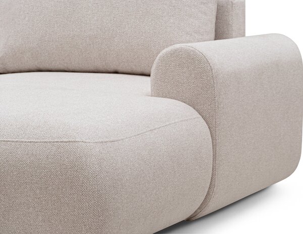 Colțar extensibil Lotulis L II pe dreapta - tricot crem hidrofob Blur 01