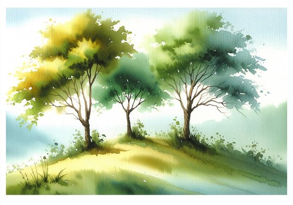 Tablou arborele vieții pe pajiște