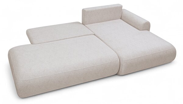 Colțar extensibil Lotulis L II pe dreapta - tricot crem hidrofob Blur 01