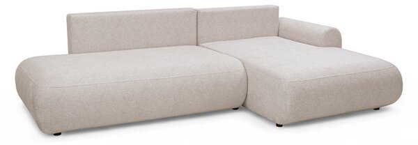 Colțar extensibil Lotulis L II pe dreapta - tricot crem hidrofob Blur 01