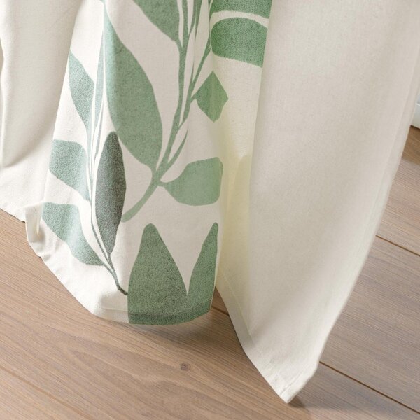 Draperie albă/verde 140x260 cm Nymphea – douceur d'intérieur