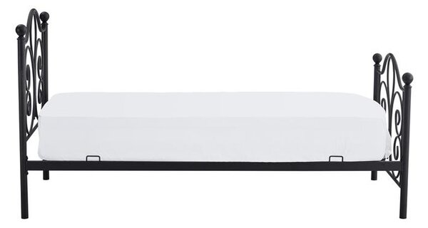Pat de o persoană 90 cm Patience (fără saltea) (negru). 1039446