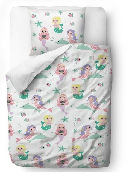 Lenjerie de pat din bumbac pentru copii Mr. Little Fox Memaids, 100 x 130 cm